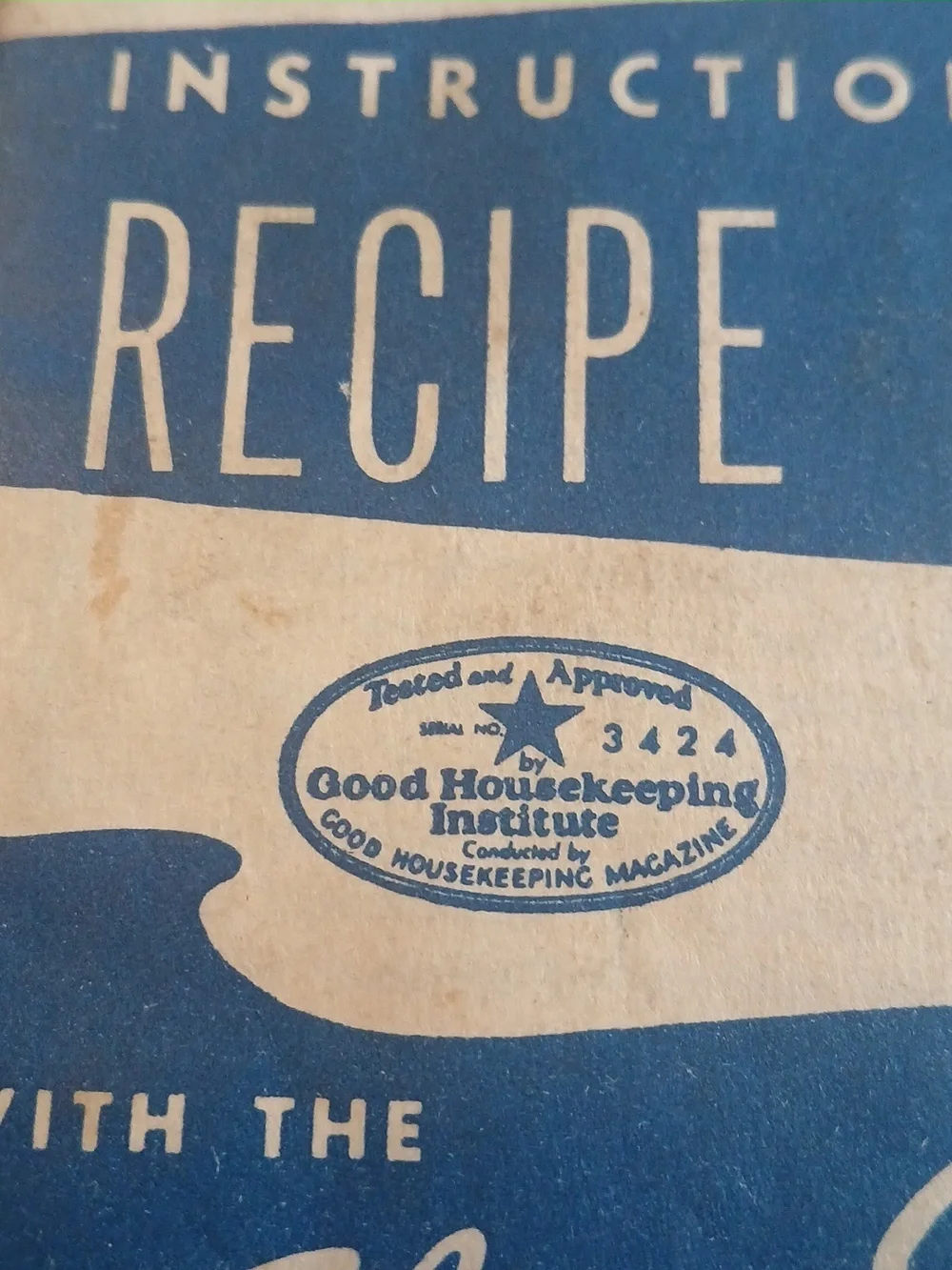 Vintage 40's Instruction & Recipe Booklet 